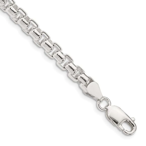 Kazi Luxury Sterling Silver 5.2mm Round Box Chain